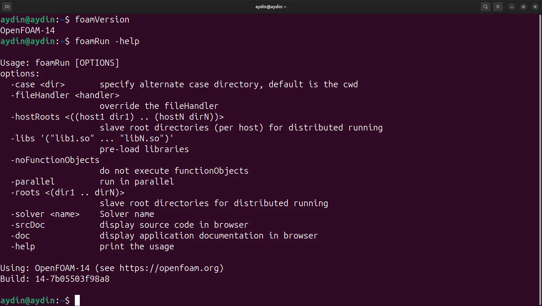 The execution framework and solver capabilities in the OpenFOAM 14 modular workflow.