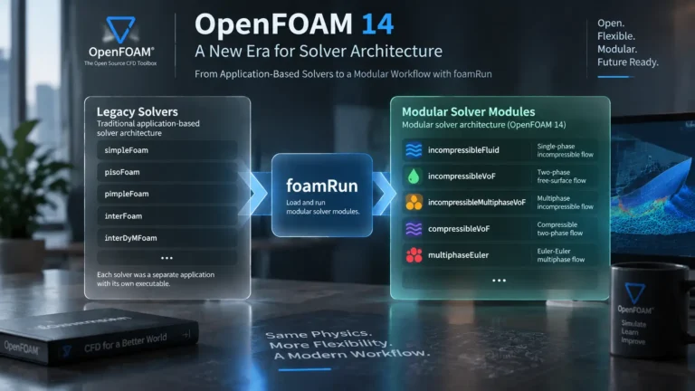 OpenFOAM 14 modular solver architecture transition from legacy solvers to foamRun modules